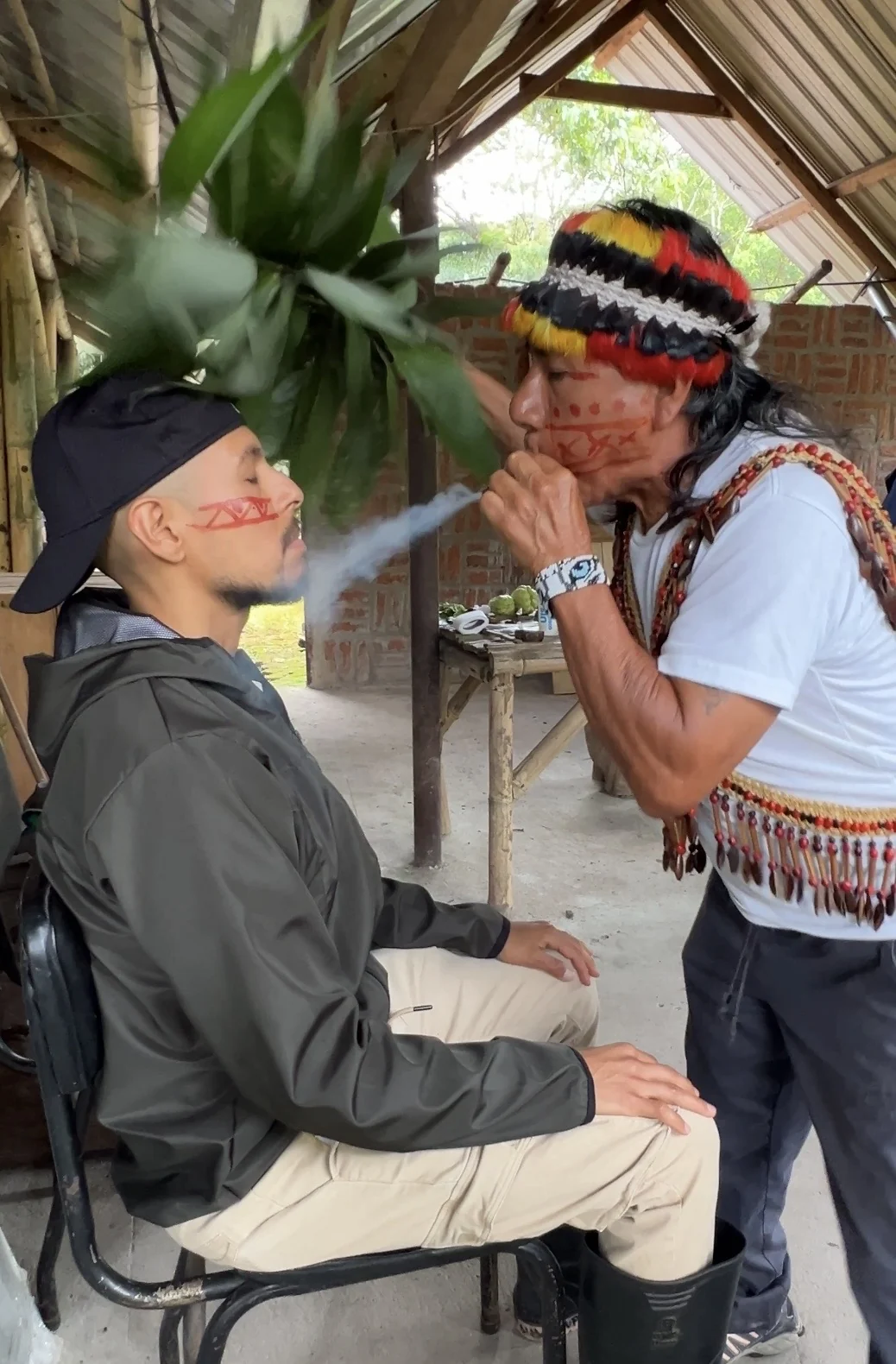 A traditional healer among the plants of the Amazon
